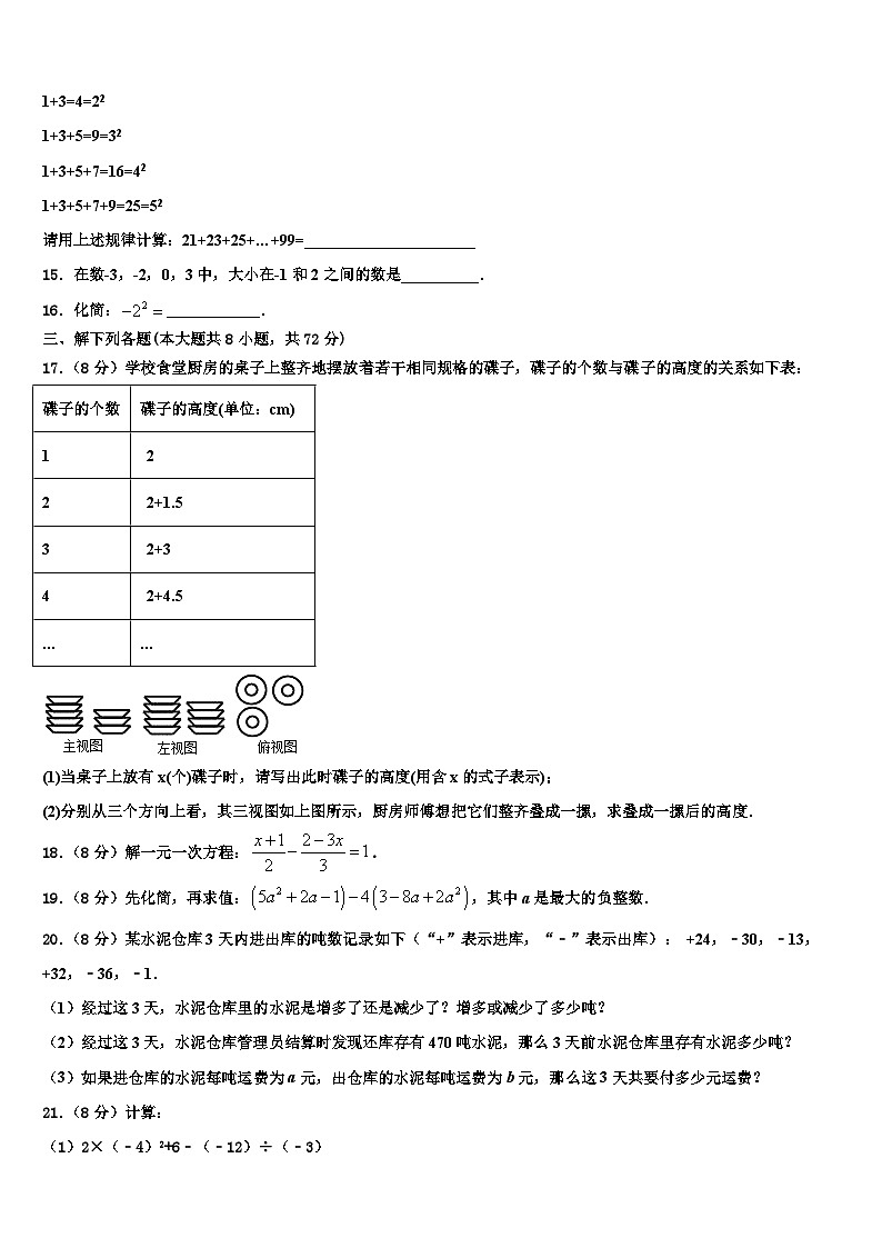 山东省济南市重点中学2026届七年级数学第一学期期末经典试题含解析第3页