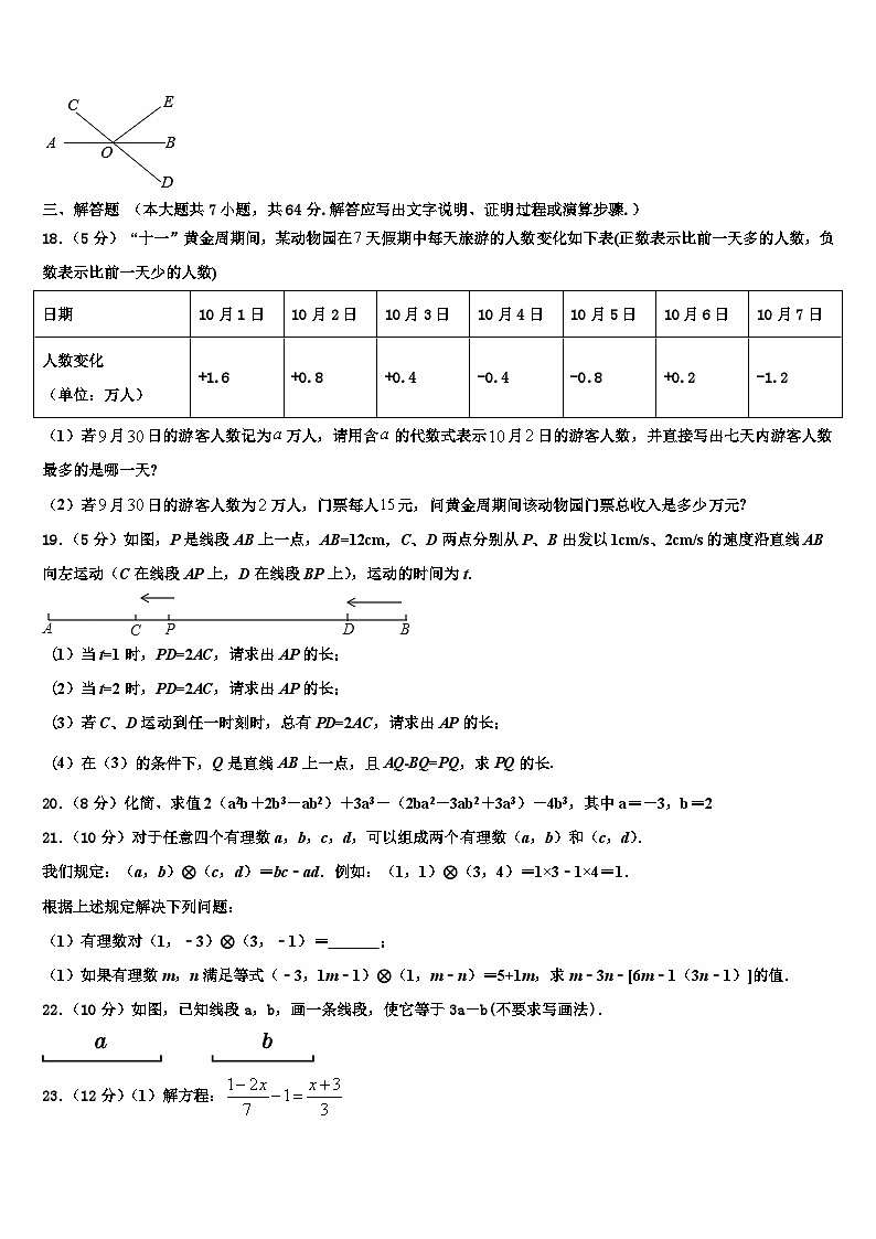 山东省济宁市曲阜一中2026届数学七上期末检测模拟试题含解析第3页