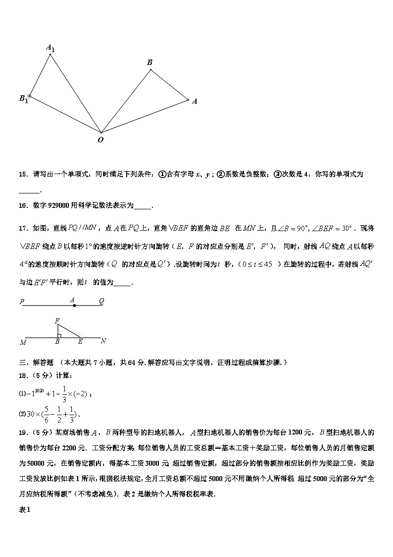 山东省青岛市城阳第十三中学2026届数学七年级第一学期期末调研试题含解析第3页