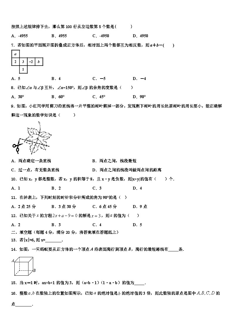 山东省青岛五十九中学2026届数学七年级第一学期期末达标检测试题含解析第2页