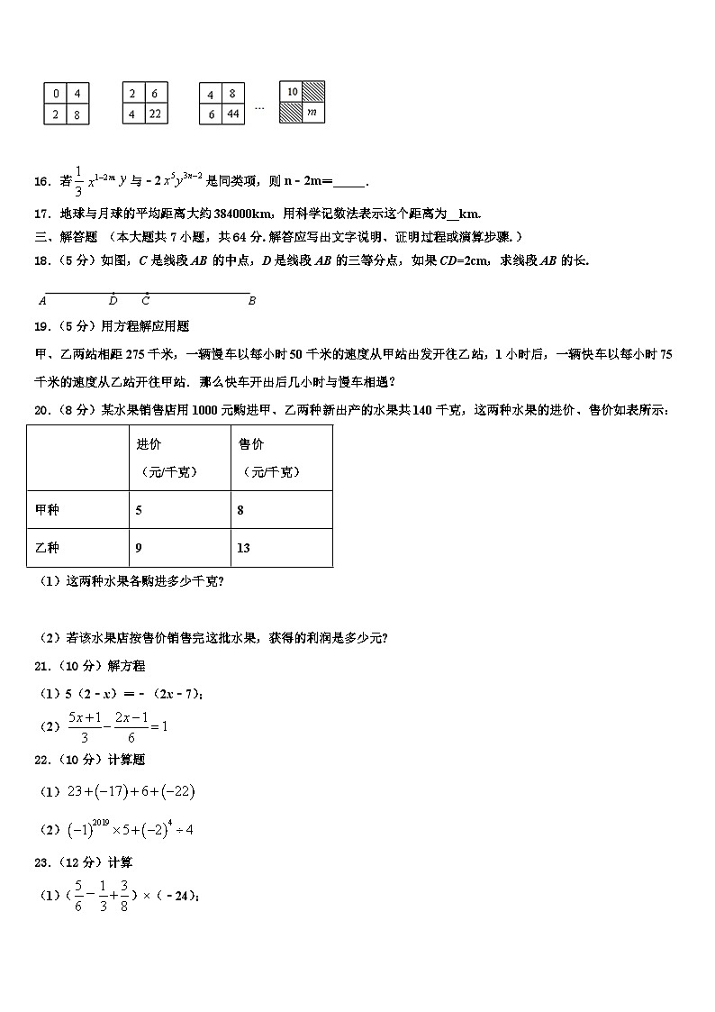 山东省曲阜市2026届数学七上期末质量跟踪监视试题含解析第3页