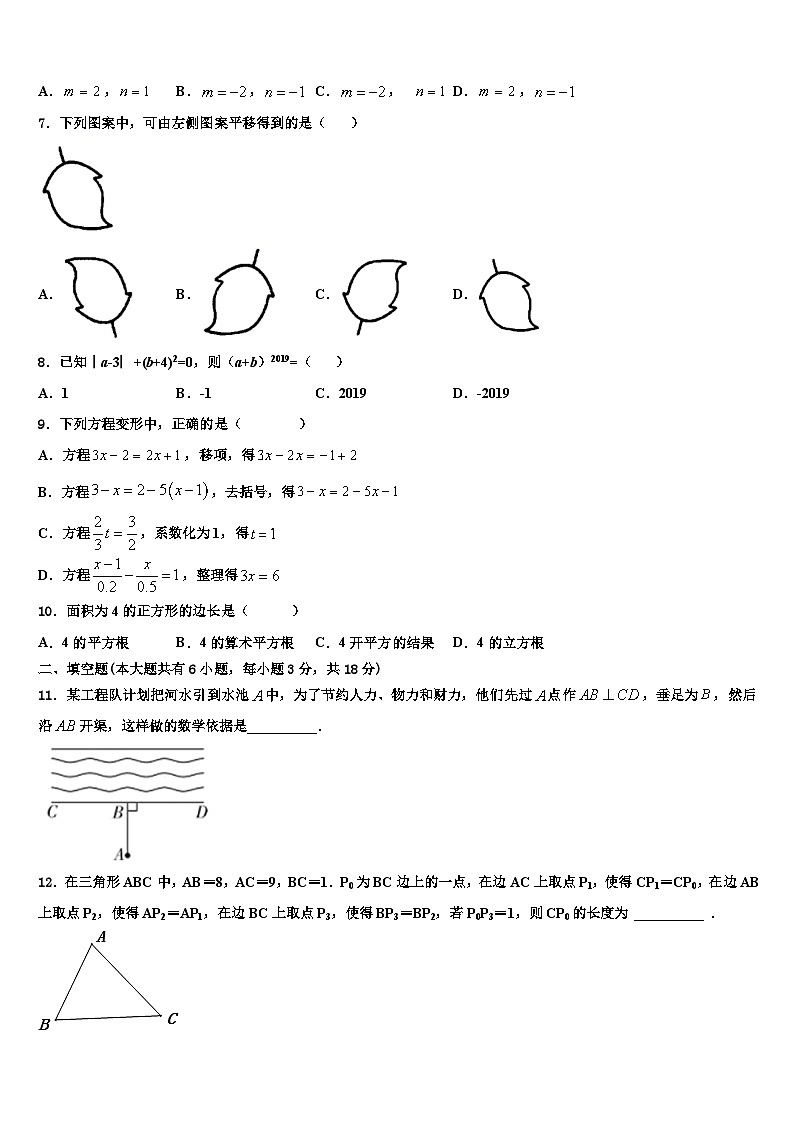山东阳谷县2026届数学七上期末调研试题含解析第2页