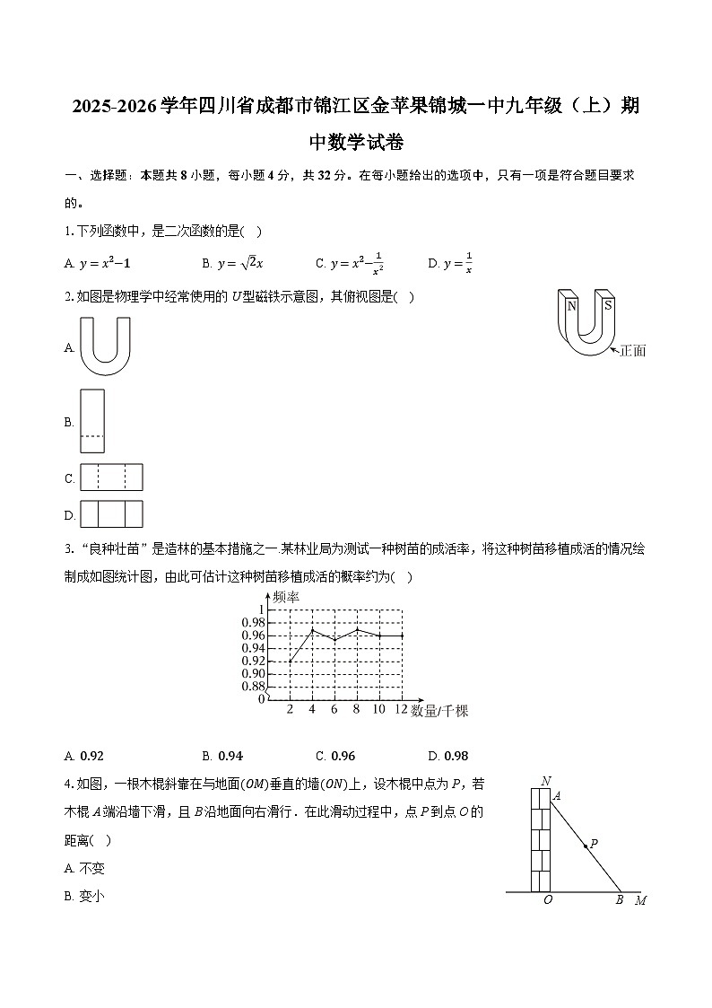2025-2026学年四川省成都市锦江区金苹果锦城一中九年级（上）期中数学试卷（含答案+解析）第1页