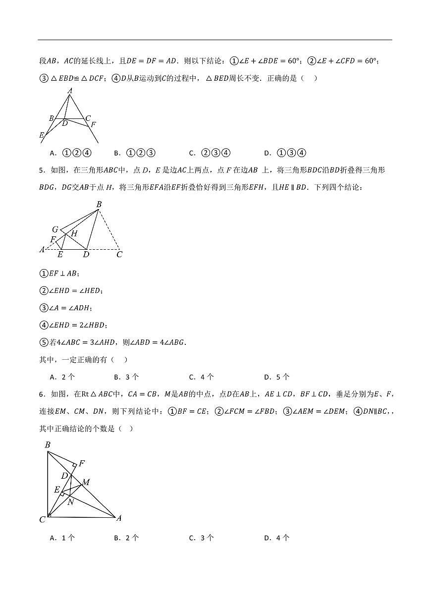三角形综合题专题训练（共40道）（原卷版）第2页