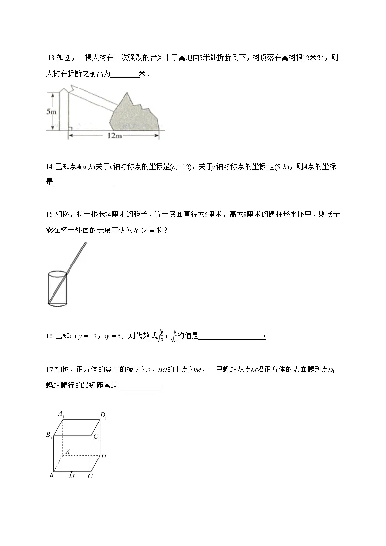 2025_2026学年四川省达州市八年级上学期10月月考数学测试卷【附解析】第3页