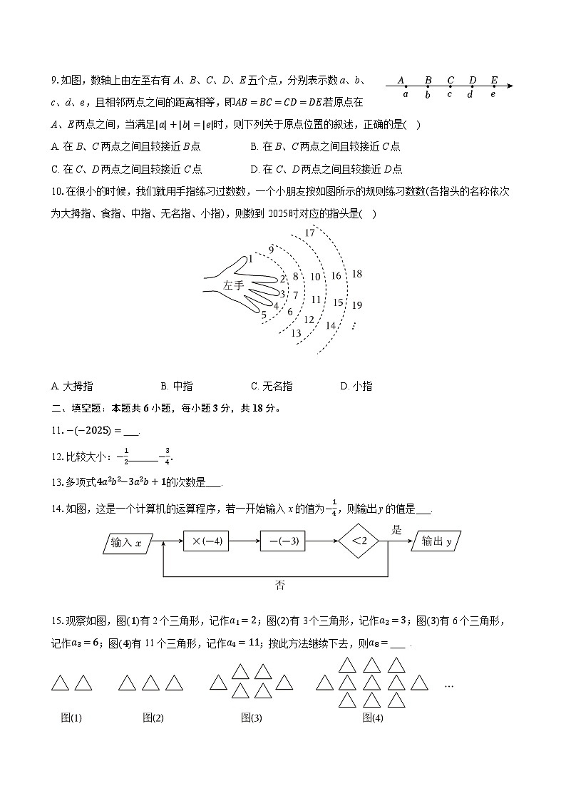 2025-2026学年江苏省镇江市扬中市七年级（上）期中数学试卷（含答案+解析）第2页