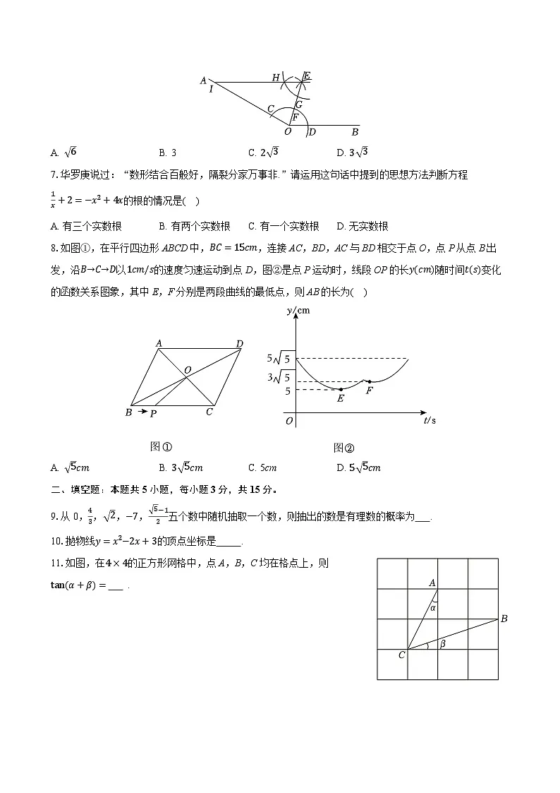 2025-2026学年广东省深圳实验学校坂田部九年级（上）期中数学试卷（含答案+解析）第2页