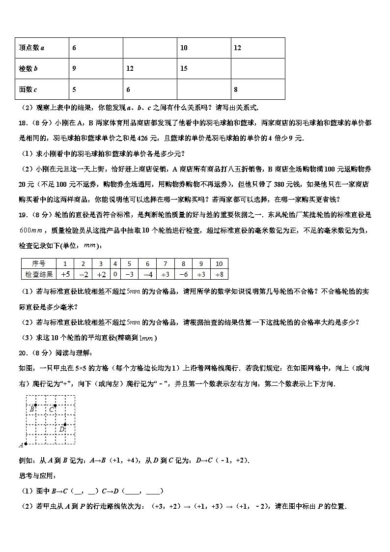 陕西省宝鸡市陈仓区2026届七年级数学第一学期期末综合测试试题含解析第3页