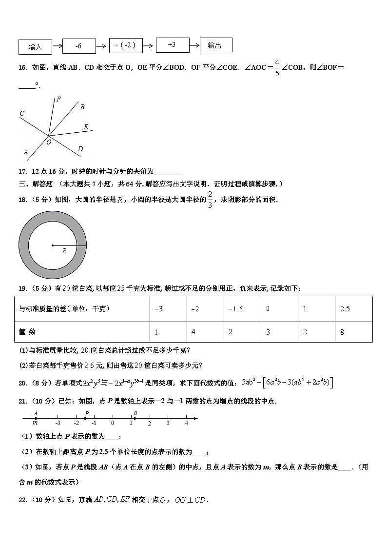 四川泸县2026届数学七年级第一学期期末联考模拟试题含解析第3页