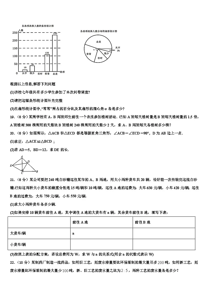 陕西省西安市雁塔区高新一中2026届数学七上期末学业水平测试模拟试题含解析第3页
