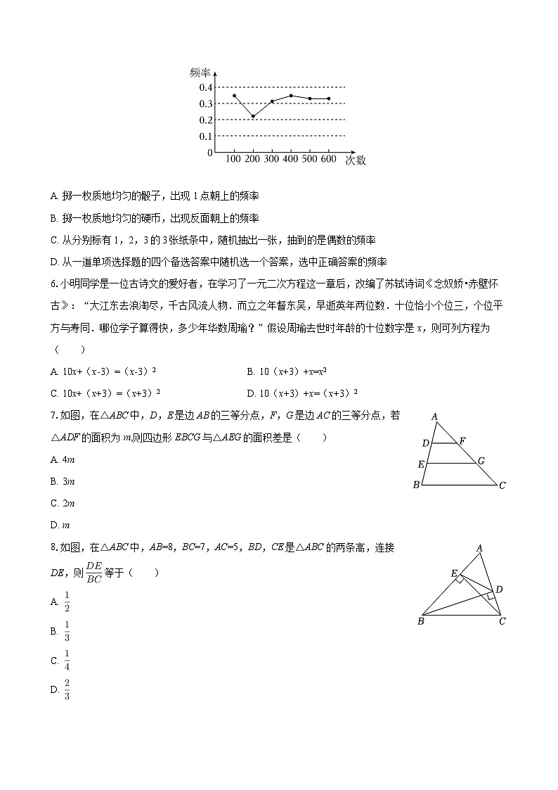 2025-2026学年安徽省宿州市九年级（上）期中数学试卷-自定义类型第2页