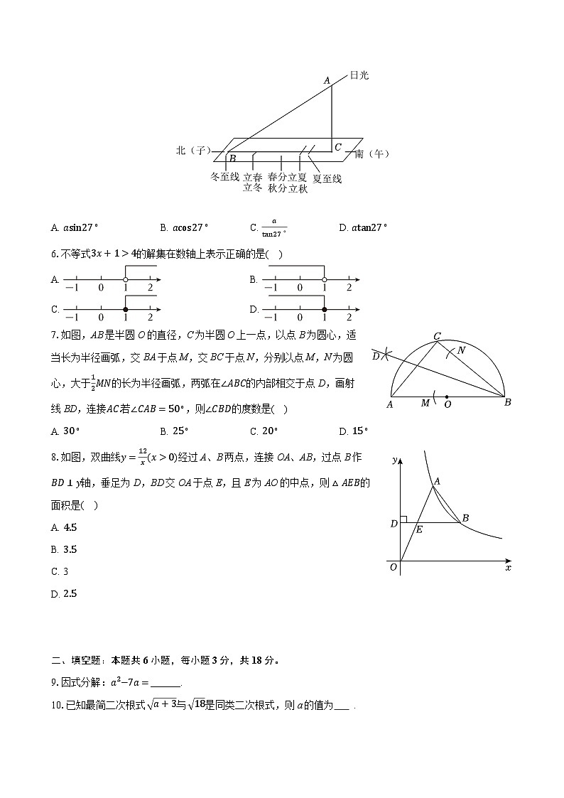 2025-2026学年吉林省长春市高新区慧仁学校九年级（上）期中数学试卷（含答案+解析）第2页