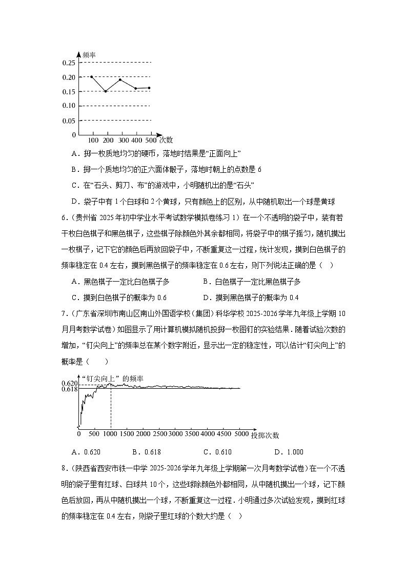 苏教版初中数学八年级下册同步练习第7章7.3频率与概率第3页