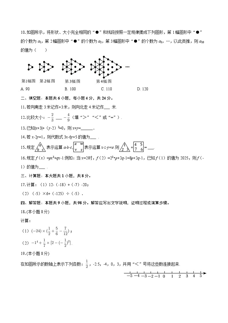 2025-2026学年福建省漳州市龙海区七年级（上）期中数学试卷-自定义类型第2页