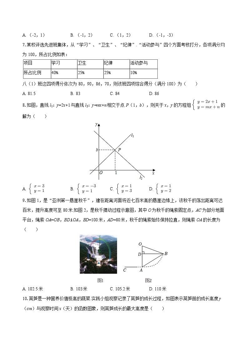 2024-2025学年山西省晋中市介休市八年级（上）期末数学试卷-自定义类型第2页