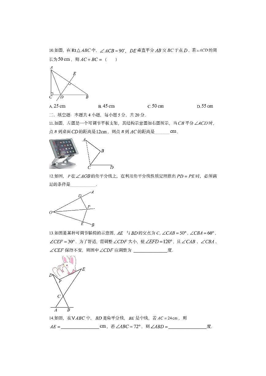 安徽省滁州市定远县2025-2026学年八年级上学期11月期中数学试卷（学生版）第3页