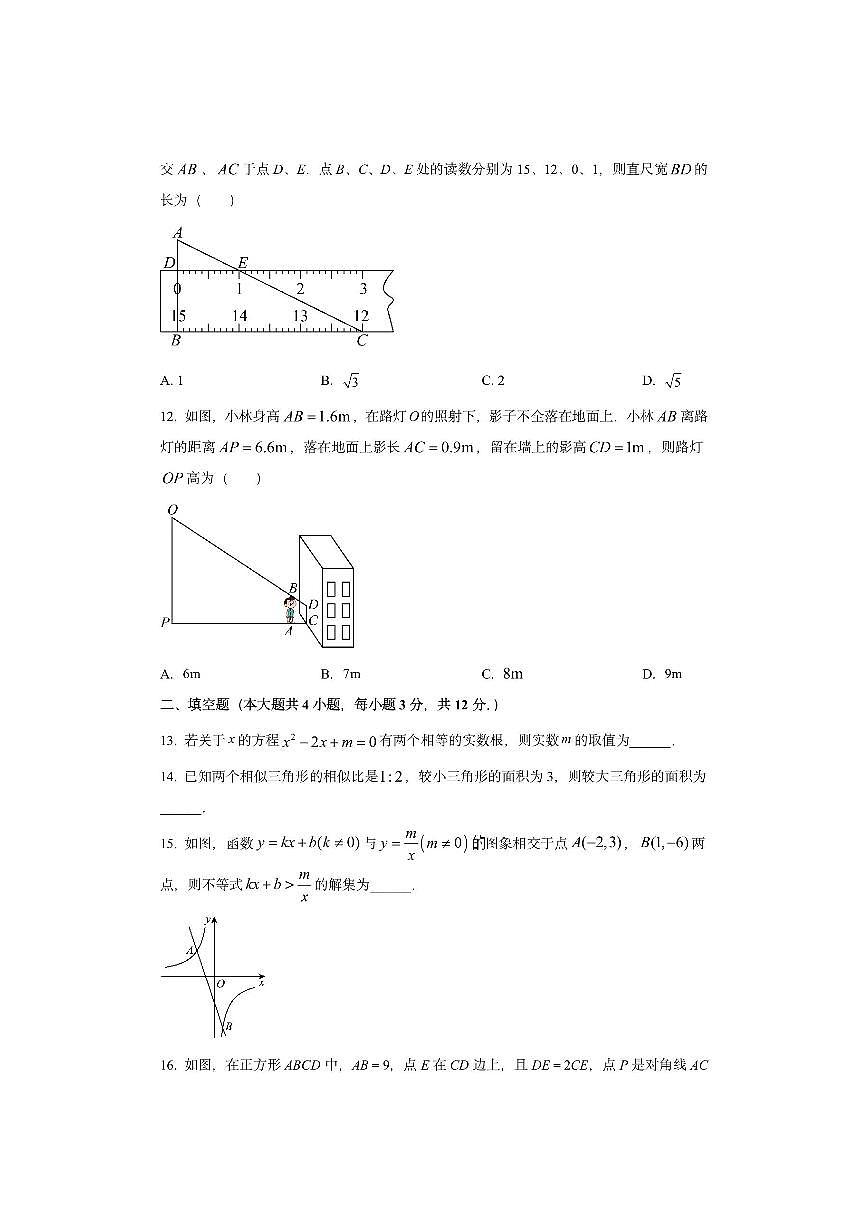 广西壮族自治区贵港市平南县2025-2026学年九年级上学期11月期中数学试卷（学生版）第3页
