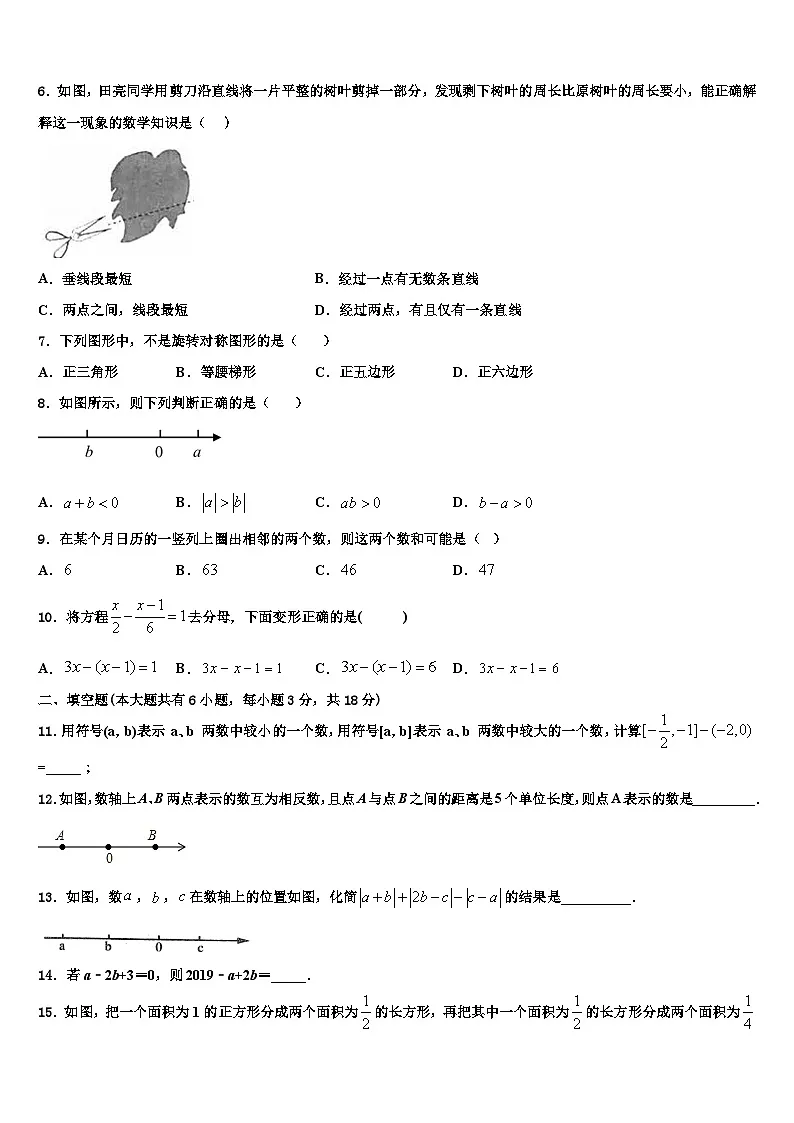 四川省巴中学2026届数学七年级第一学期期末调研模拟试题含解析第2页