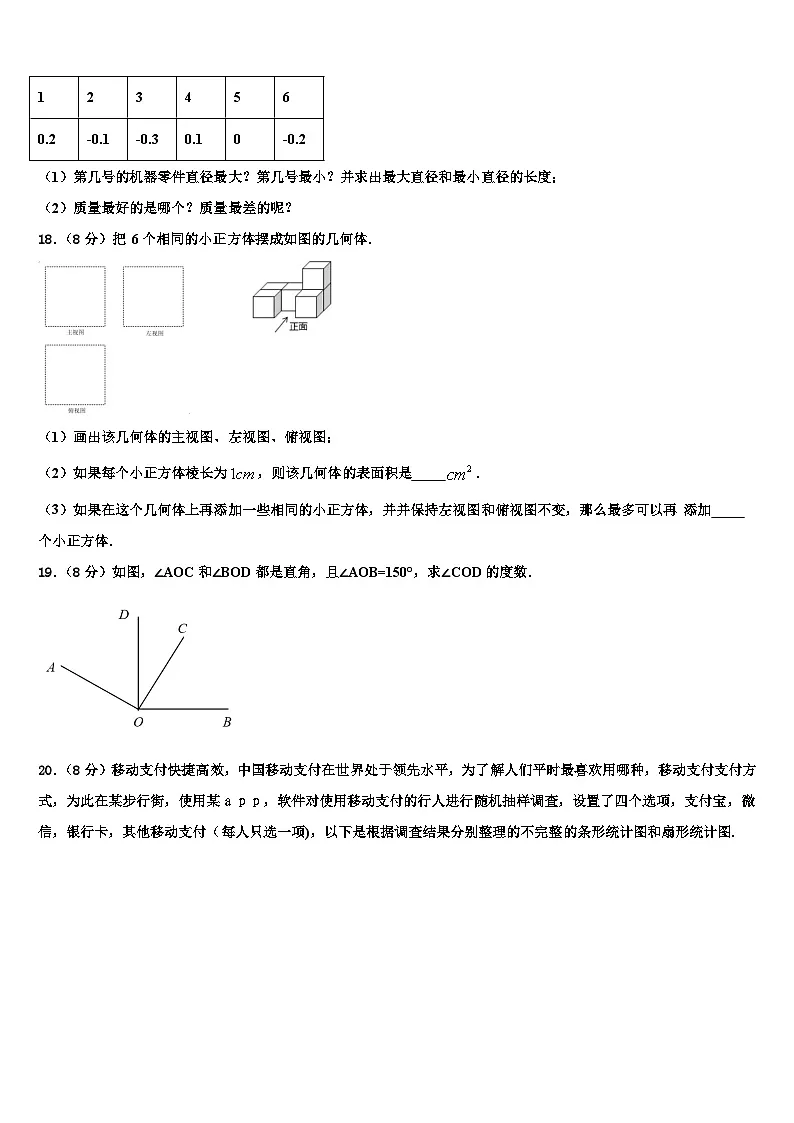 四川泸县2026届数学七上期末达标检测试题含解析第3页