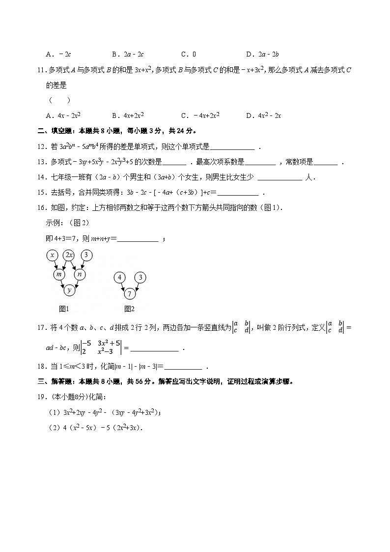 第四章 整式的加减（提优卷）单元过关测试 2025-2026学年人教版七年级数学上册第2页