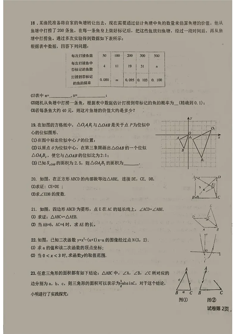 宁夏回族自治区银川市兴庆区 2024-2025学年上学期九年级期末联考数学卷第3页
