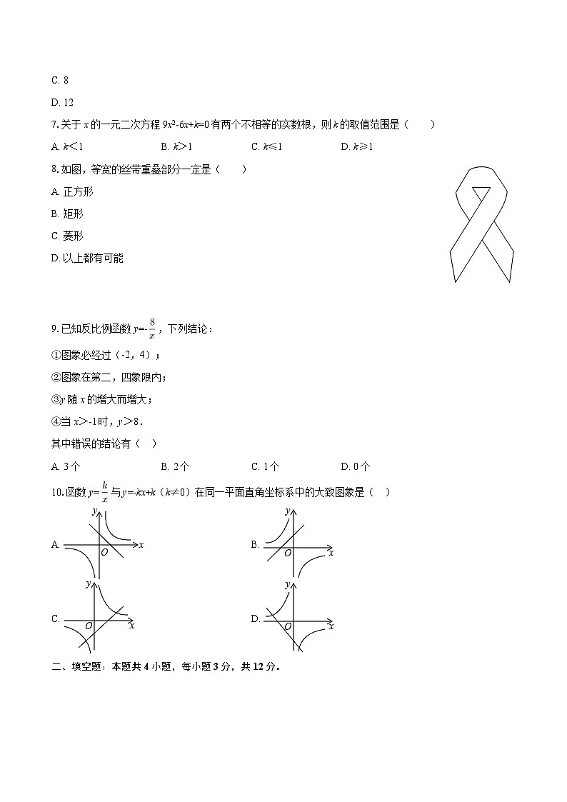 2025-2026学年广东省佛山市南海区石肯中学九年级（上）期中数学试卷-自定义类型第2页