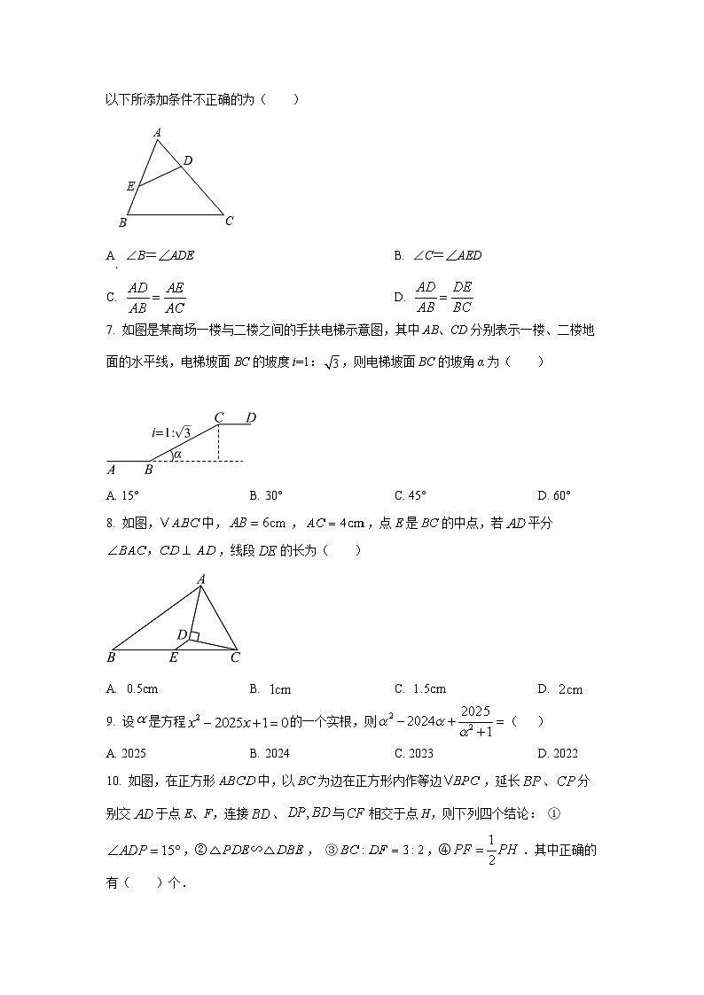 福建省泉州市永春县三校联考2025-2026学年上学期九年级期中数学试卷（学生版）第2页