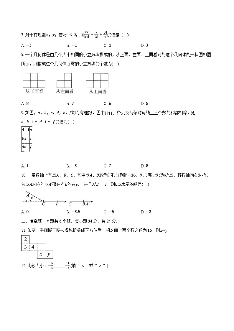 2025-2026学年山东省济南市高新区实验中学七年级上学期第一次月考数学模拟试卷-学生用卷第2页
