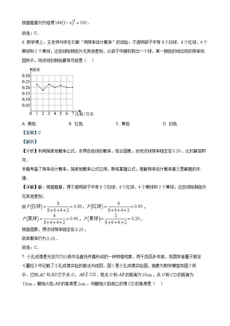 福建省泉州台商投资区上学期九年级数学期末试卷（解析版）-A4第3页