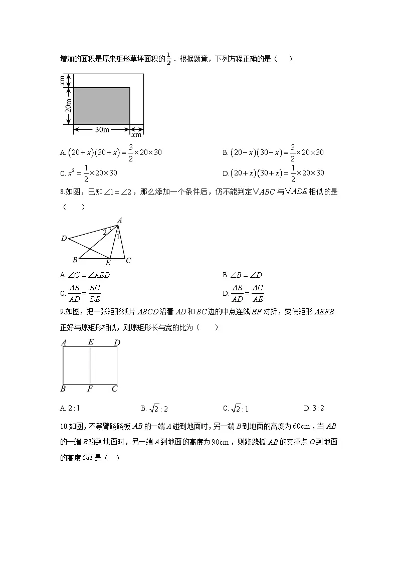 福建省泉州市鲤城区2025-2026学年九年级上学期期中考试数学试卷（学生版）第2页