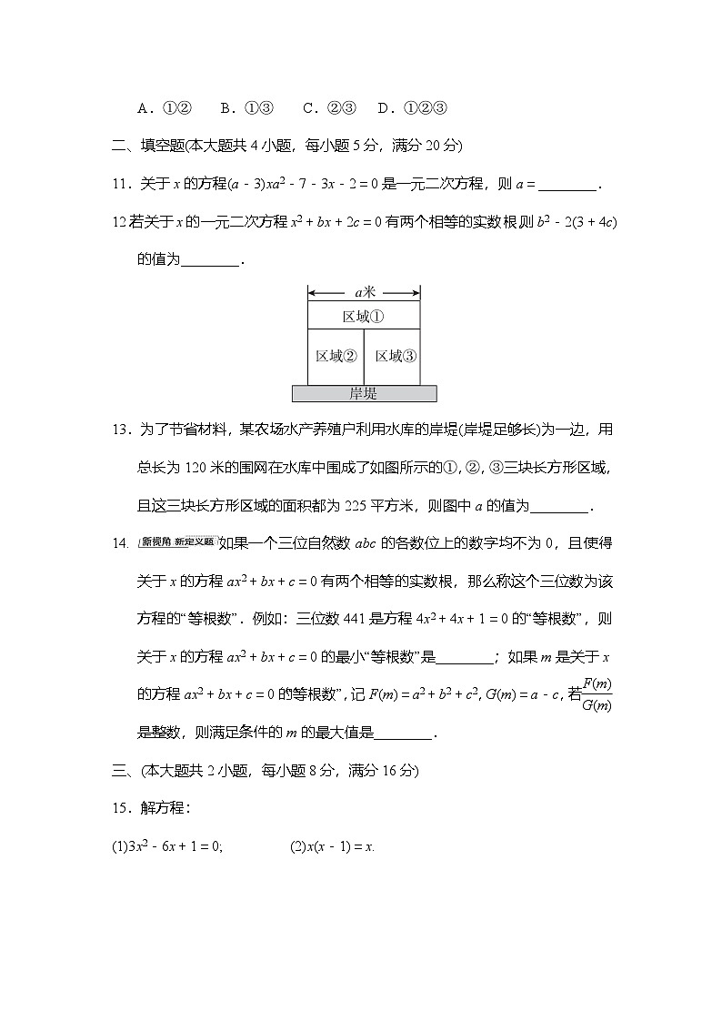 第17章 一元二次方程 拔尖检测卷（含答案）2025-2026学年沪科版数学八年级下册第3页