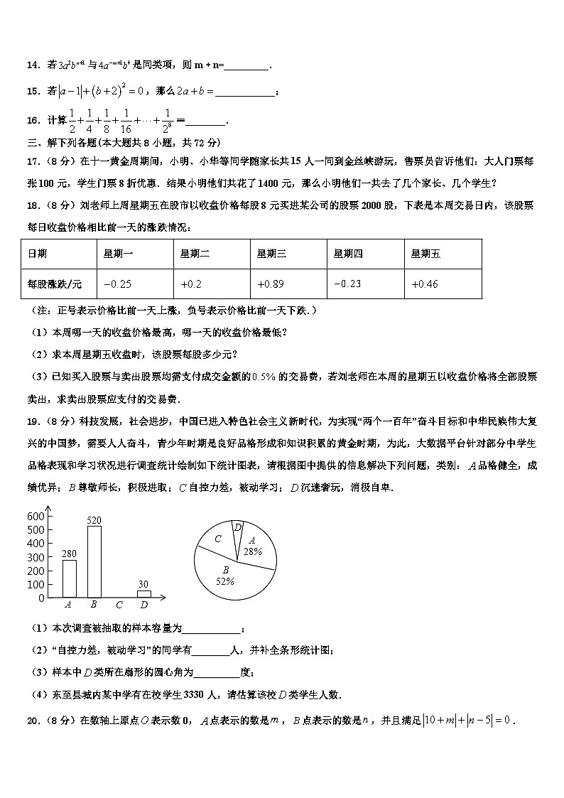 四川省宜宾市名校2026届数学七年级第一学期期末达标测试试题含解析第3页