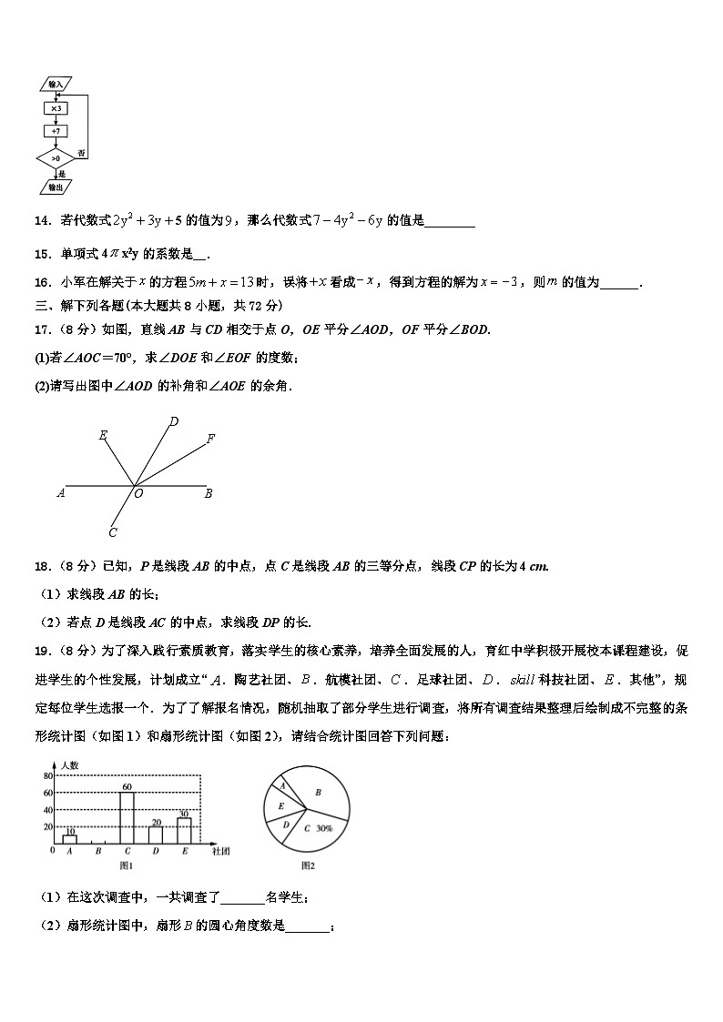云南省昭通市昭阳区建飞中学2026届数学七上期末质量跟踪监视试题含解析第3页