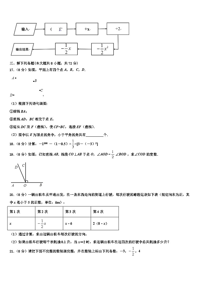 浙江省宁波市慈溪市阳光实验中学2026届数学七上期末监测试题含解析第3页