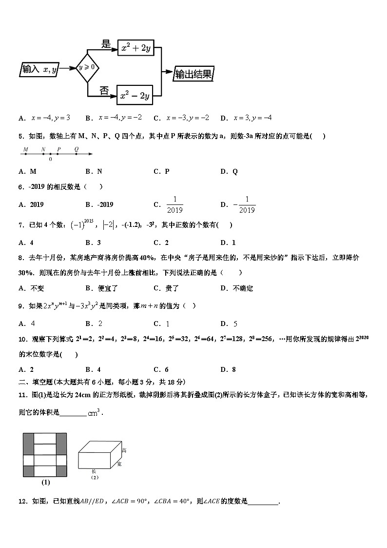 浙江省杭州市富阳区2026届数学七年级第一学期期末学业质量监测模拟试题含解析第2页