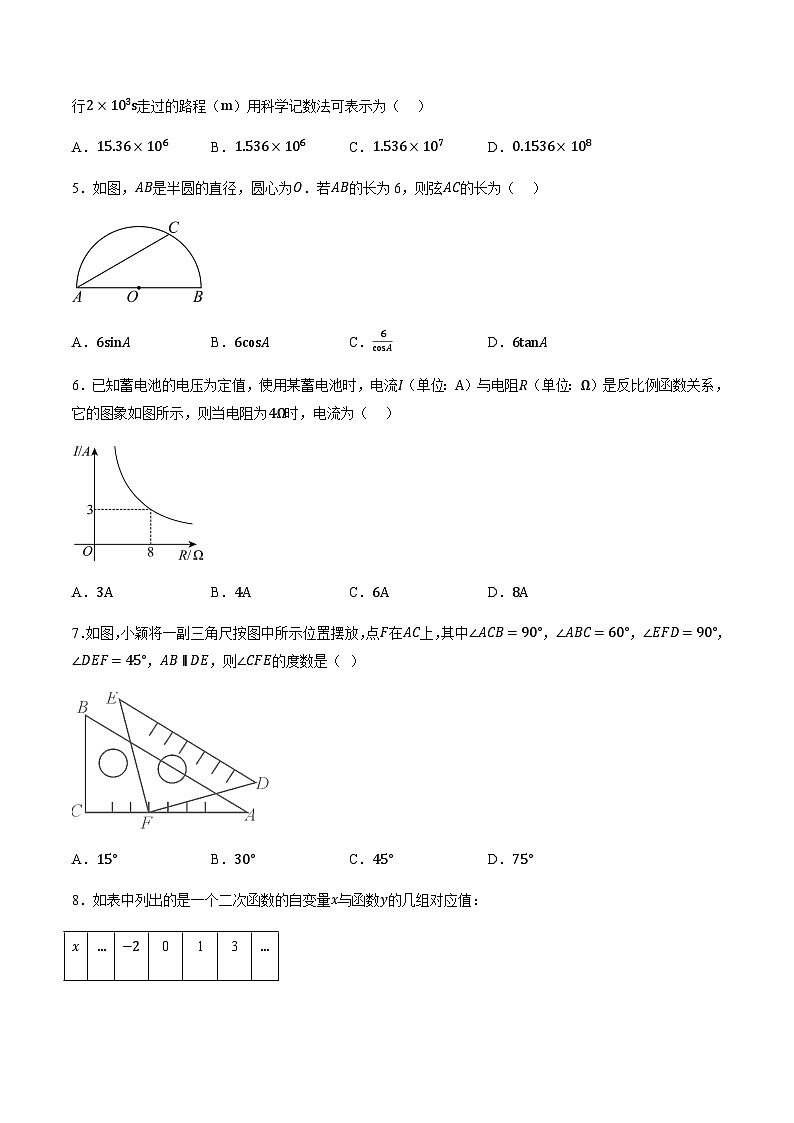 2024年中考数学（山西）押题预测卷二（含答案）第2页