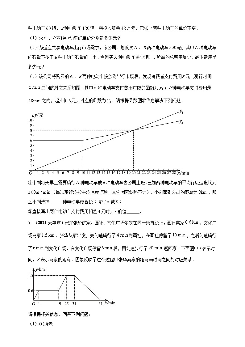 2024年中考数学真题分类汇编——方程组与不等式及函数的综合应用（含答案）第2页