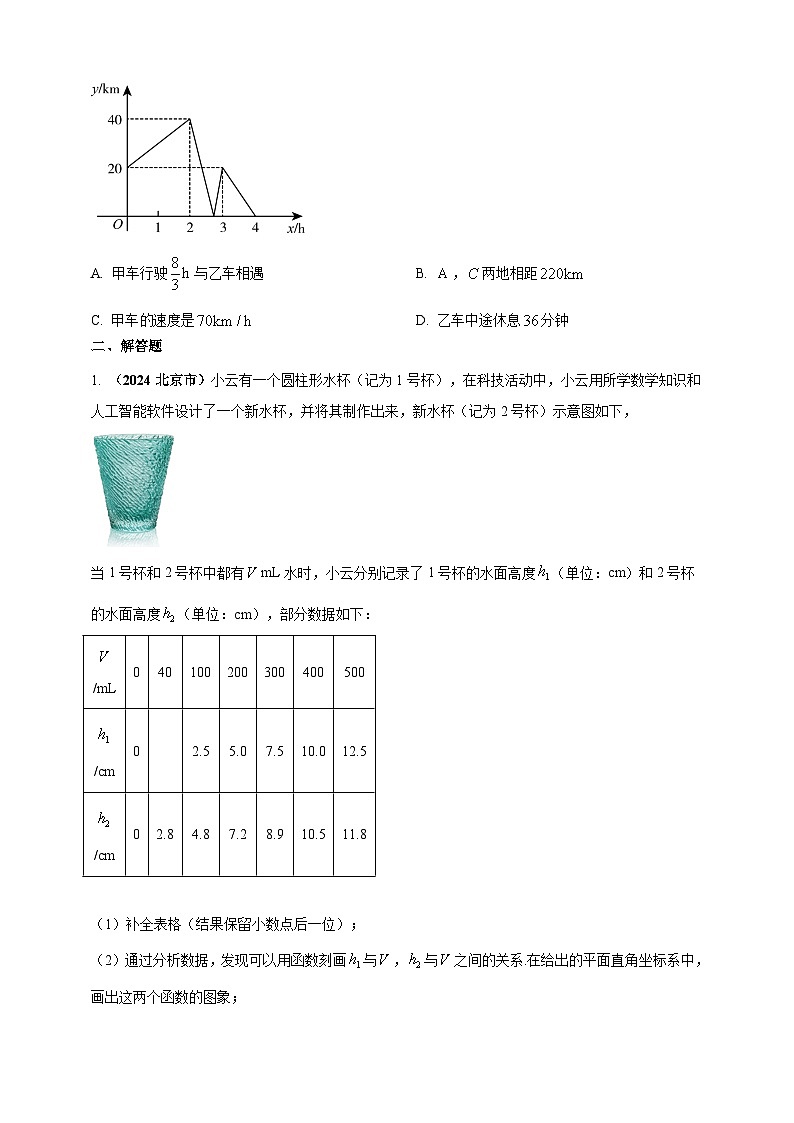 2024年中考数学真题分类汇编——函数概念及性质（含答案）第3页