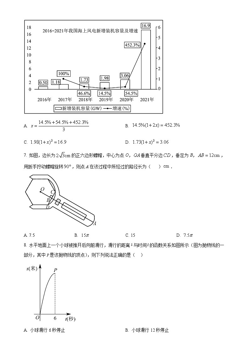 福建省福州第十九中学九年级上学期12月月考数学试卷（原卷版）-A4第2页