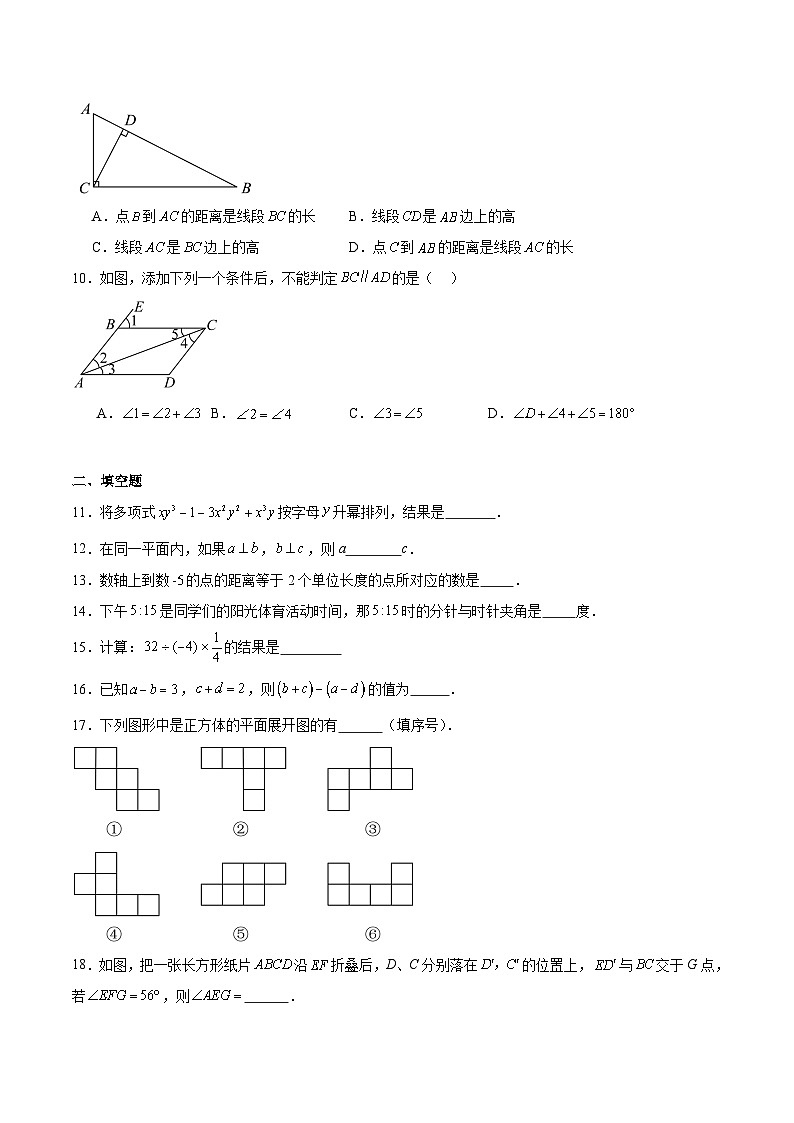 湖南省衡阳市衡阳县2024-2025学年七年级上学期期末考试数学试卷(含解析)第2页