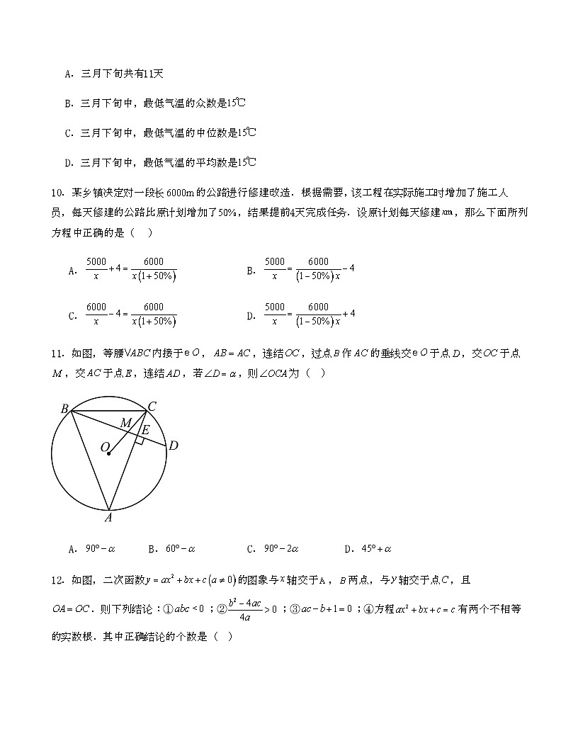 2024年中考数学（全国）第一次模拟考试（含答案）第3页