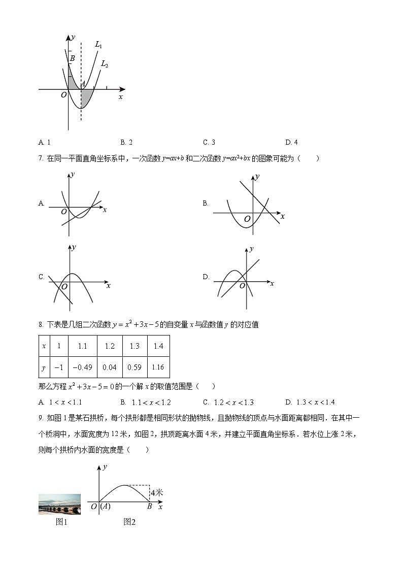 福建省泉州市泉州实验中学九年级上学期月考（4）数学试题（原卷版）-A4第2页