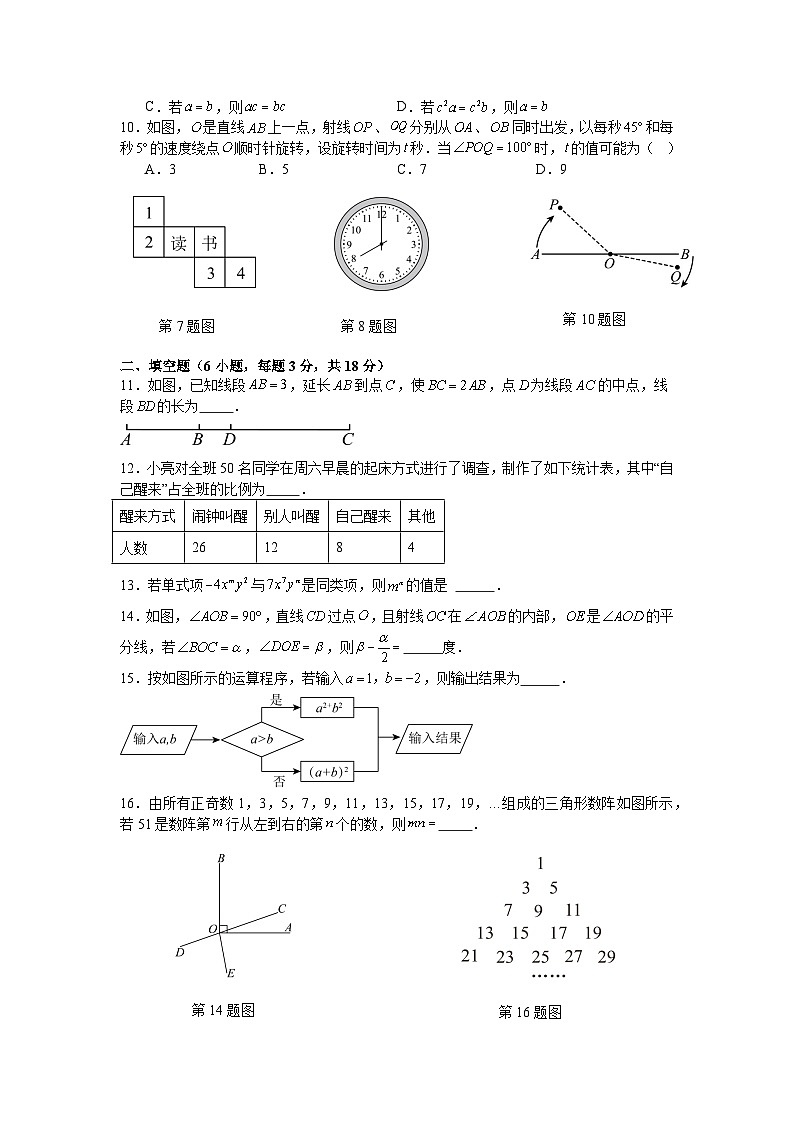 北师大版2025—2026学年七年级上册数学期末考试模拟卷（拔尖卷）第2页