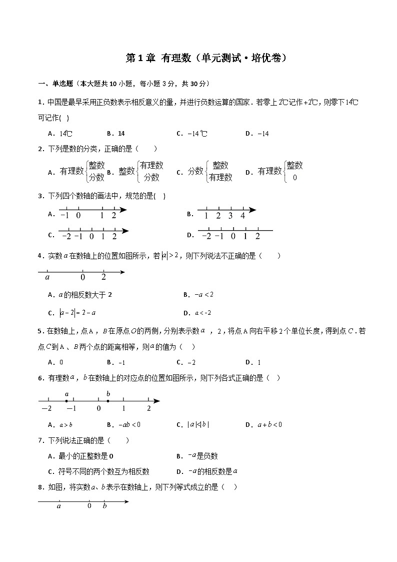 第1章 有理数（单元测试·培优卷）(含答案)-人教版(2024)七上第1页