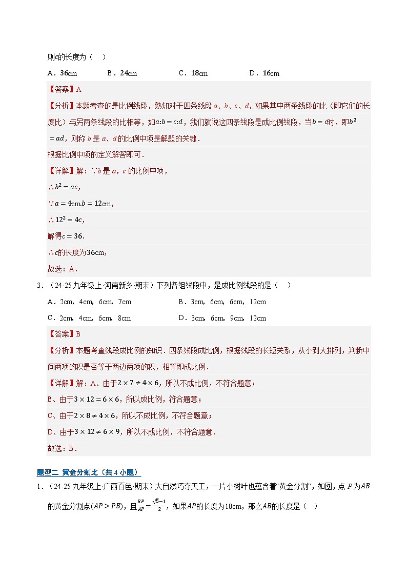 专题07 相似三角形（期末专项训练）九年级数学上学期人教版（解析版）第2页