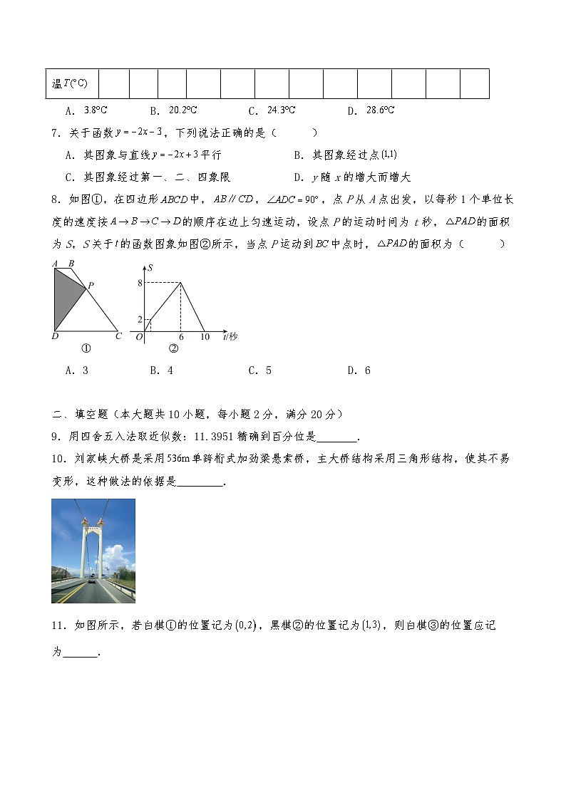 2025-2026学年苏科版数学八年级上册期末复习卷第2页