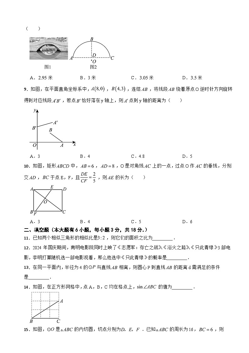 浙江省绍兴市新昌县2025年九年级上学期期末数学试题附答案第2页