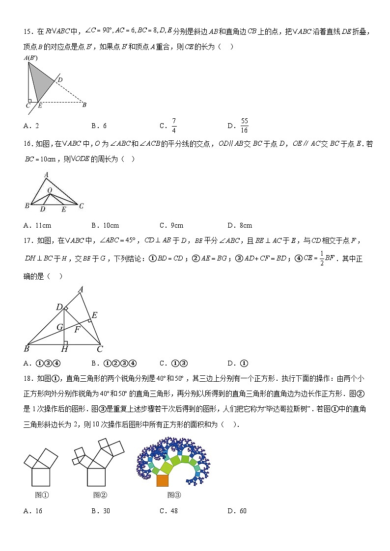 四川省遂宁市射洪中学校2025-2026学年八年级（上）1月月考数学试题（含答案）第3页