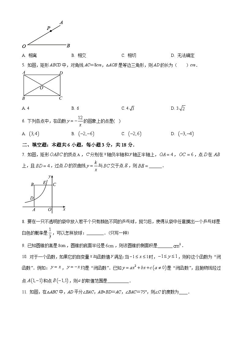 精品解析：江西省新余市仙女湖区2024-2025学年九年级上学期期末数学试卷（原卷版）第2页
