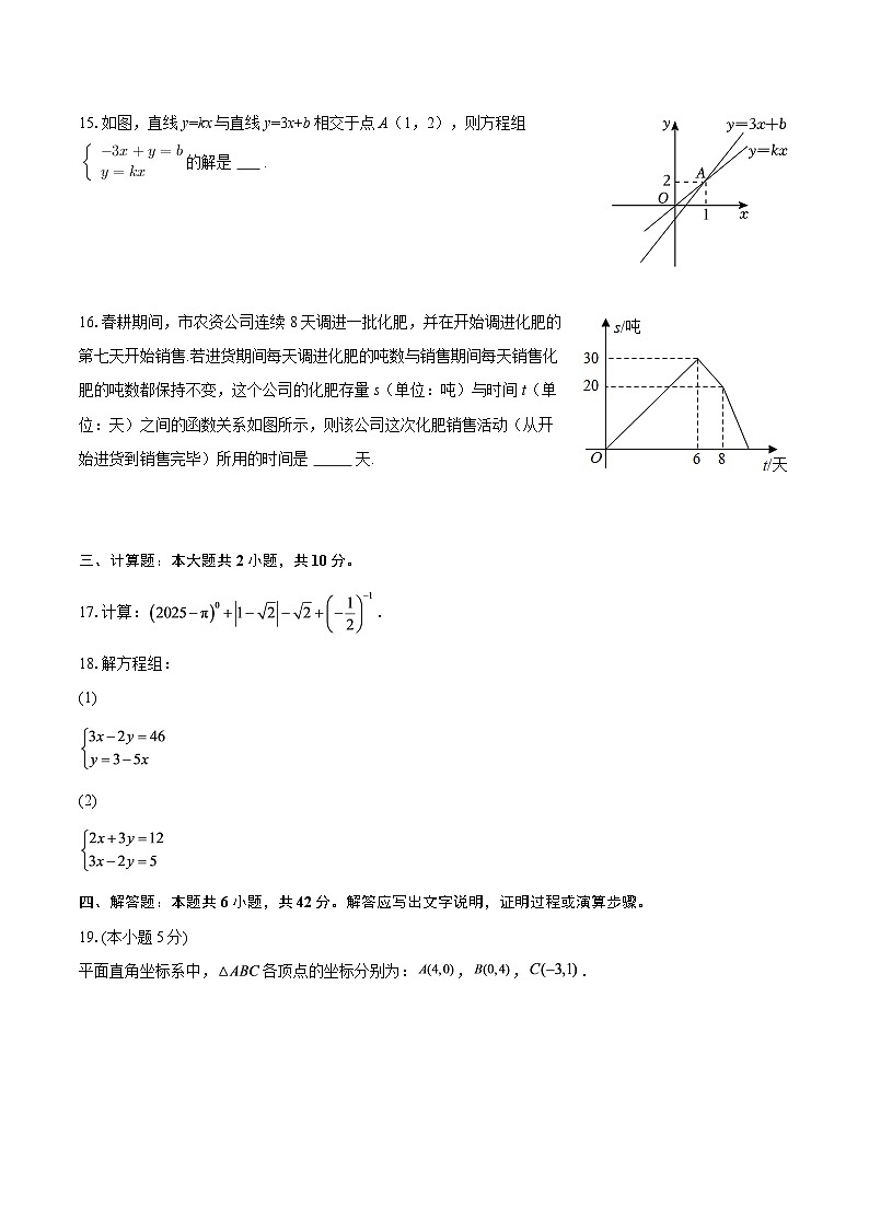 广东省梅州市梅县外国语2025-2026学年上学期八年级重点班月考试卷数学（1）-自定义类型第3页